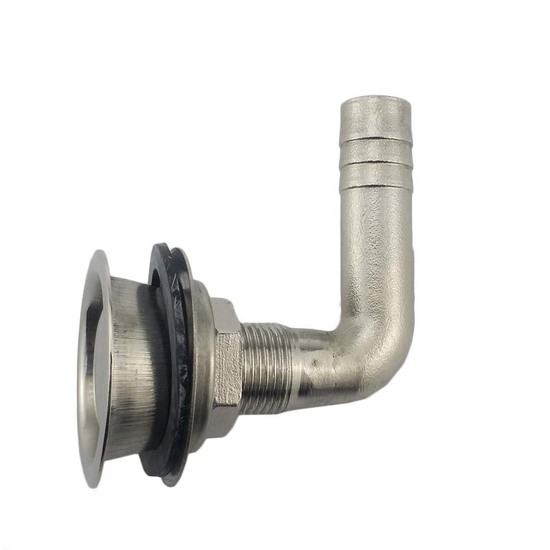 keehui Universal 90Â° Flush Mount Fuel Vent 316 Stainless Steel Marine Grade Fuel Gas Tank Vent with Mounting Gasket Hardware Fitting for 5/8inch Hose - Image 4